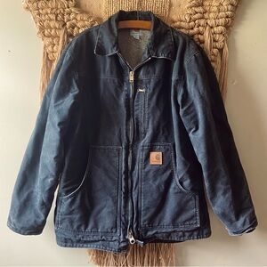✨SOLD✨Vintage Carhartt Distressed Sherpa Lined Ridge Field Jacket